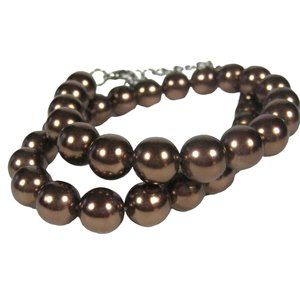 Necklace Beaded 17 In  Cocktail Copper COLOR Jewelry Classic Collar Men Women